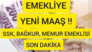 EMEKLİYE YENİ MAAŞ  İSTE MAAŞ ZAMLARI  SSK BAĞKUR MEMUR EMEKLİSİ MAAŞ ZAMMI [upl. by Celka468]