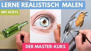 Bilder malen die sich verkaufen lassen  Lerne realistisch malen mit Acrylfarben [upl. by Neeluqcaj]