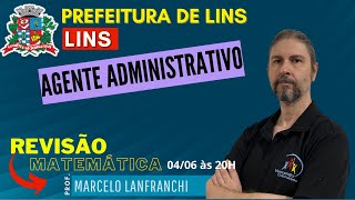 Concurso Prefeitura de Lins  Agente Administrativo  Revisão de Matemática [upl. by Ahsinrev776]