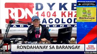 RONDAHANAY SA BARANGAY  NON162024 [upl. by Neelhsa]