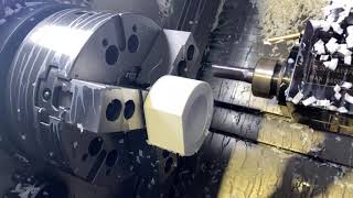 Lavorazione CNC con tornio motorizzato 4 assi in G112G121 FANUC [upl. by Macpherson]