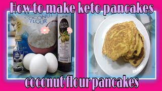 How to make keto pancakes  coconut flour pancakes  Eirene Bandoes [upl. by Ankeny]