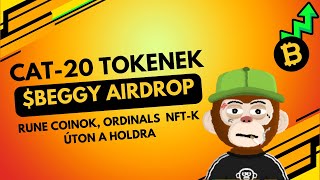 Rune coinok és Ordinals NFTk úton a holdra Forró a talaj a CAT20 tokenek körül BEGGY airdrop [upl. by Dall]