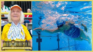 100 YEAR OLD SWIMMER  SMASHING WORLD RECORDS [upl. by Ahsaetal]