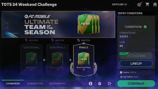 UTOTS WEEKEND CHALLENGE FINAL  FULL MATCH GAMEPLAY  EA FC MOBILE  NEW UPDATE [upl. by Dew]