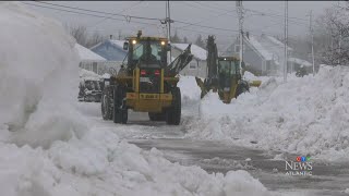 Fewer than 40 roads remain blocked by snow across Nova Scotia  ATLANTIC STORM COVERAGE [upl. by Ahsieuqal]