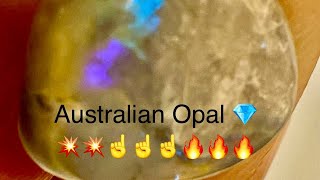 Australia opals Let’s cut this one☝️ teal blueberry opal Amazing colors want 2 see [upl. by Baten]