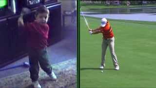 Rory McIlroy  swing comparison aged 3 and aged 23 [upl. by Brottman]