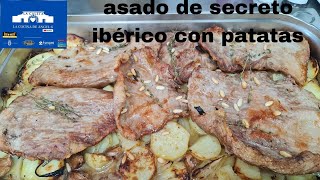 Asado de secreto ibérico con patatas [upl. by Kcirderf829]