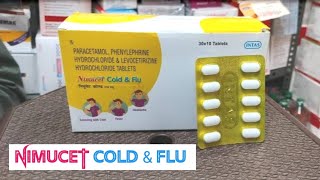 Nimucet Cold amp flu  Best anti cold tablet  सर्दी जुकाम बुखार में दी जाने वाली टैबलेट painkiller [upl. by Cyprio75]