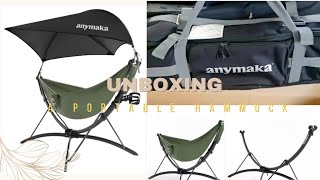 UNBOXING the anymaka Full Pack Enhanced A portable hammock stand that sets up in 3 seconds [upl. by Crysta620]