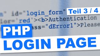 Login System in PHP erstellen  Teil 34 [upl. by Dacey]