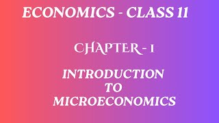 introduction economics class 11  Microeconomic cbse ncrtc class11 [upl. by Yriek]