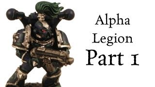 How to paint Alpha Legion Chaos Space Marines Dark Scheme pt1 [upl. by Euqinahs]