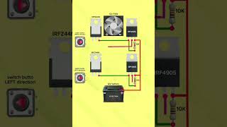 H bridge circuit H köprüsü devresi Irfz44n Irf4905 mehmetbakir viralvideo electronic [upl. by Oicnecserc44]