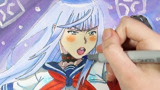 Speed Drawing Yandere Simulator Megami Saikou [upl. by Cogswell417]