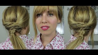 Unique Twisted Ponytail  easy hairstyles for long hair and medium hair [upl. by Rialcnis]