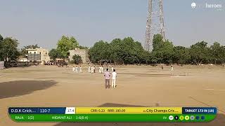 Live Cricket Match Ratangarh  City Champs Cricket Club vs DDK Cricket Club  Ratangarh Cricket [upl. by Attikin]