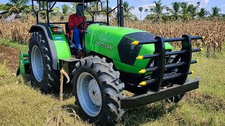 Deutz fahr Agrolux 80 profiline 80hp 4wd Tractor PTO performance  Ishan DMW rotary tiller  part 2 [upl. by Beaulieu]