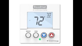 Goodman GTST Thermostat Commissioning [upl. by Aciemaj]