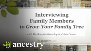 Interviewing Family Members to Grow Your Family Tree  Ancestry [upl. by Attekahs]