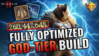 Diablo 4  New HUNDRED BILLION DPS Druid Build  DOOMSTORM Season 5 Guide [upl. by Ysdnyl]