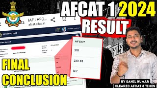 AFCAT 1 2024 Conclusion  ⚠Serious Alert for NEXT ATTEMPTS [upl. by Helen]