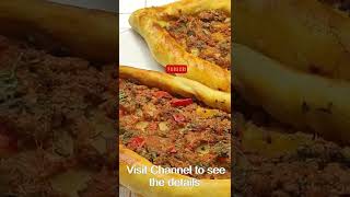 How to make Pide Turkish Pide Recipe with ground beef shorts [upl. by Elcarim]