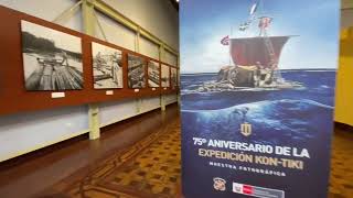 RECORRIDO 360° MUESTRA FÓTOGRAFICA DE LA EXPEDICIÓN DE KONTIKI EN LA BASE NAVAL DEL PERÚ [upl. by Cynthy]