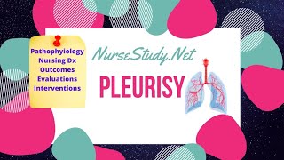 Pleurisy Pathophysiology Care Plan for Nursing Students NCLEX Help [upl. by Yerrot]