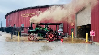 A LIVE STEAM TRACTOR at the RAILROADERS MEMORIAL MUSEUM at ALTOONA Pennsylvania [upl. by Gnes287]