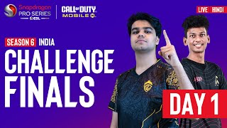 Hindi CODM Snapdragon Mobile Challenge Finals  DAY 1  Season 6 India [upl. by Aleron]