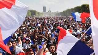 France v Croatia  Celebrations in Paris as France win the World Cup  live [upl. by Jonina745]