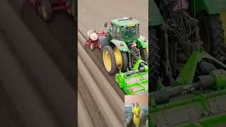 6 tyre tractor with 1 time 2 work🥺😱 farming agriculuture farmerviralvideo shorts [upl. by Enorahs]