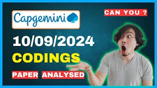 Today😲  Capgemini Coding Questions 2024  capgemini assessment test 2024  UBK Anna [upl. by Lucina503]