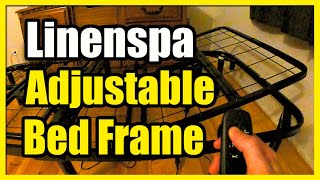 The Linenspa Adjustable Bed Frame Setup amp Quick Review Cheap amp Easy to Buy [upl. by Mot2]