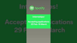 Become an Intern at Spotify 2024 [upl. by Sousa]