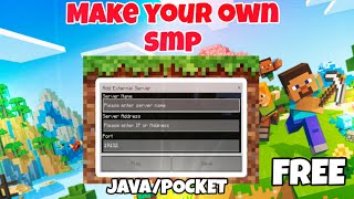 How to Create Your Own SMP in Minecraft Pocketjava Edition🔥 [upl. by Kinsler]