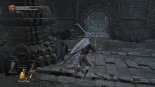 Destroying the rolling skeleton balls in Catacombs of Carthus DARK SOULS 3 [upl. by Charmian]