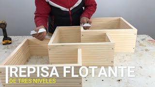 Repisa flotante de madera muy fácil de hacer y Bonita  Tutorial de Carpintería [upl. by Drummond]