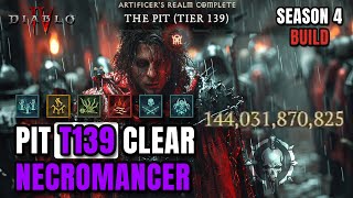 PIT 141 UNLOCKED Necromancer Crazy Golem Meta Tier 139  Season 4 Diablo 4 [upl. by Eednus]