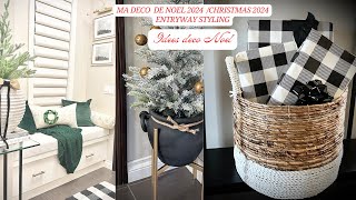 Ma Deco de Noel 2024 Christmas 2024 entryway styling idees deco NoelDIY maison idees deco maison [upl. by Alaecim407]