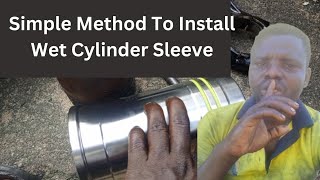 Wet Cylinder Sleeve Installation With Hammer and Plank [upl. by Chalmers168]