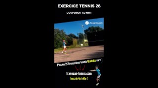 Exercice tennis numéro 28  Coup droit au mur [upl. by Wanyen554]