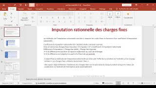 Limputation rationnelle des charges fixes  cours avec exercice corrigé [upl. by Ebby]