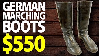 550  WW2 German Army Marching Jackboots Authentic Other Ranks  Military Antiques Toronto [upl. by Yelac]