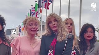 Arielle Dombasle  Ouest France  Tapis rouge du Festival de Dinard 5 octobre 2024 [upl. by Ahsinawt]