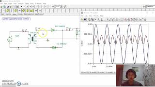 Constructing half wave rectifier full wave bridged rectifier and full wave center tapped rectifier [upl. by Sualk61]