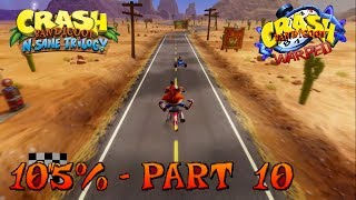 Crash Bandicoot 3  N Sane Trilogy  105 Walkthrough Part 10 Hog Ride Gem [upl. by Llertal]