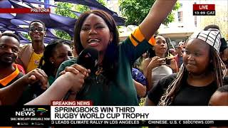 RWC Final  Excitement in Pretoria as Boks grab 2019 World Rugby Cup [upl. by Fagaly38]